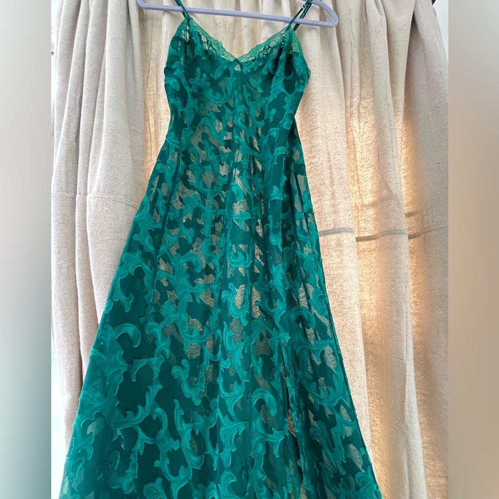 Victoria's Secret Green Lace Chemise
